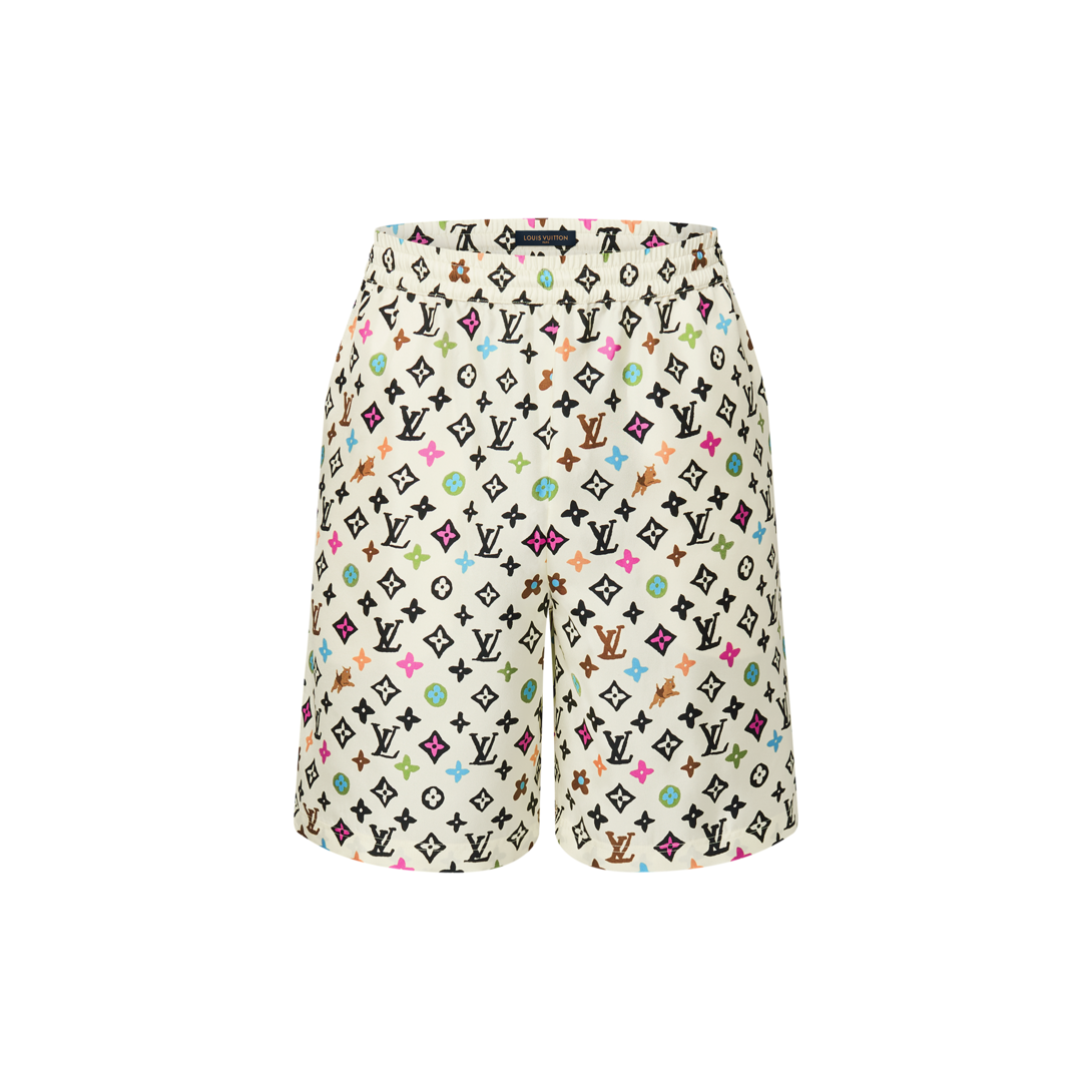 Monogram Printed Silk Shorts - Men - Ready-to-Wear | LOUIS VUITTON ®